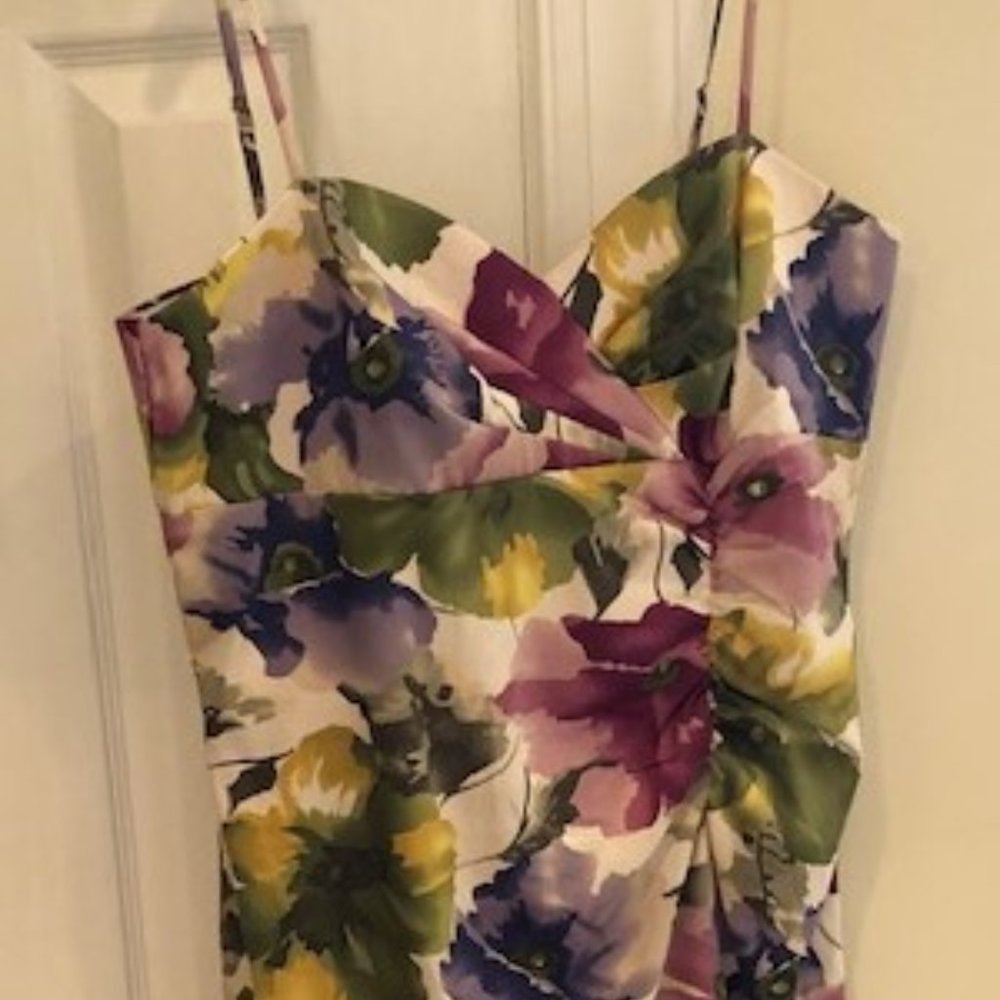 NEW Spiegel Floral Spaghetti strap cocktail dress